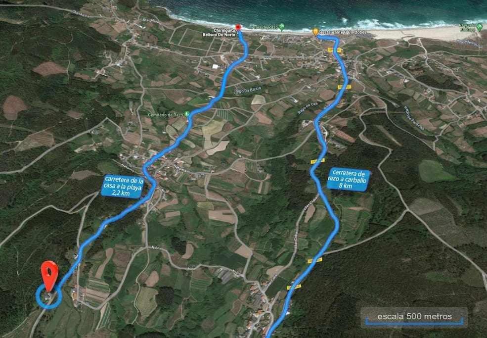 拉科鲁尼亚Ag Casa Anema 10 Huespedes A 2Km De La Playa Razo别墅 外观 照片
